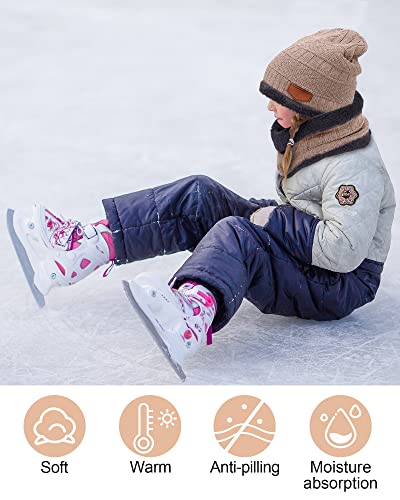 6-Piece Kids Winter Hat Glove Scarf Set, Touchscreen Mittens