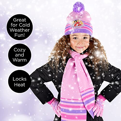 Disney Princess Winter Hat, Scarf, Gloves Set, Ages 4-7