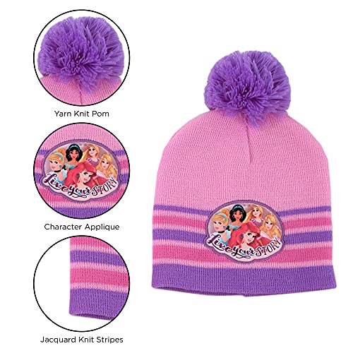 Disney Princess Winter Hat, Scarf, Gloves Set, Ages 4-7