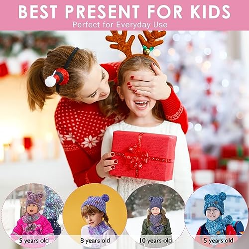 Rainbow Mix Kids Winter Hat Gloves Scarf Set