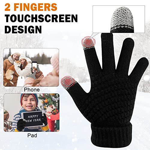 ONESING 3 Pairs Touch Screen Winter Gloves for Kids
