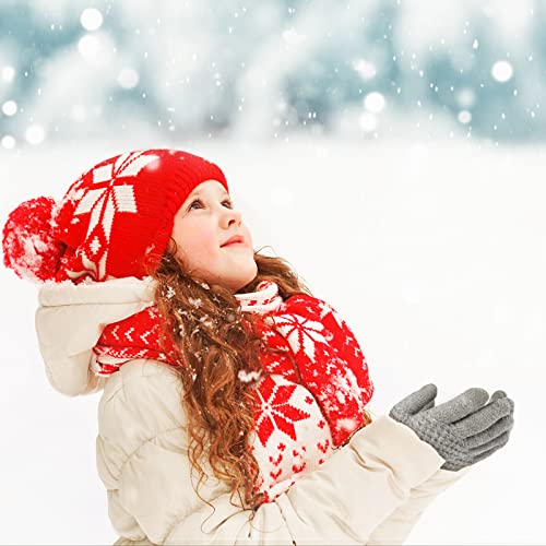 ONESING 3 Pairs Touch Screen Winter Gloves for Kids