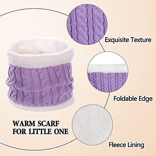 Purple Fleece Winter Set for Kids 6-10 Years