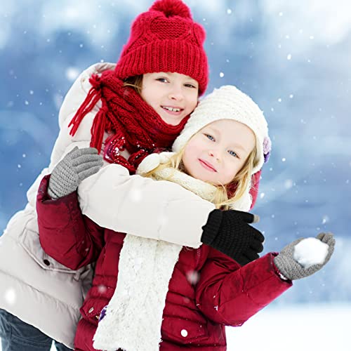 ONESING 3 Pairs Touch Screen Winter Gloves for Kids