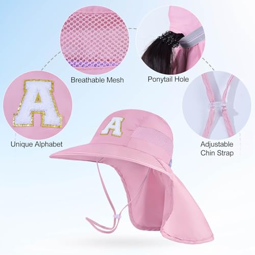 Girls UV Protection Sun Hat for Kids 2-8