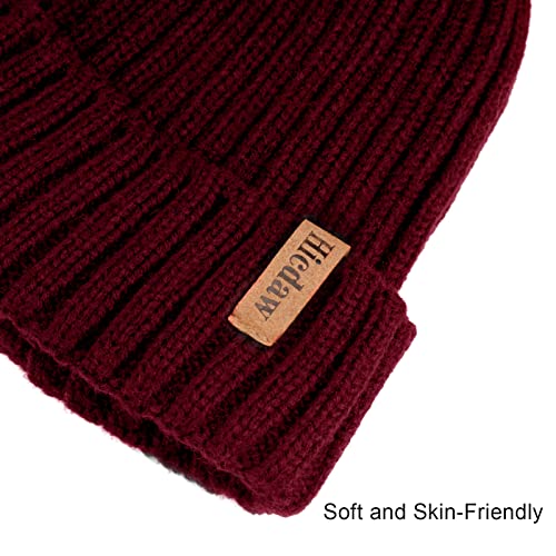 Cozy Kids Knitted Hat Gloves Scarf Set, Wine_RED