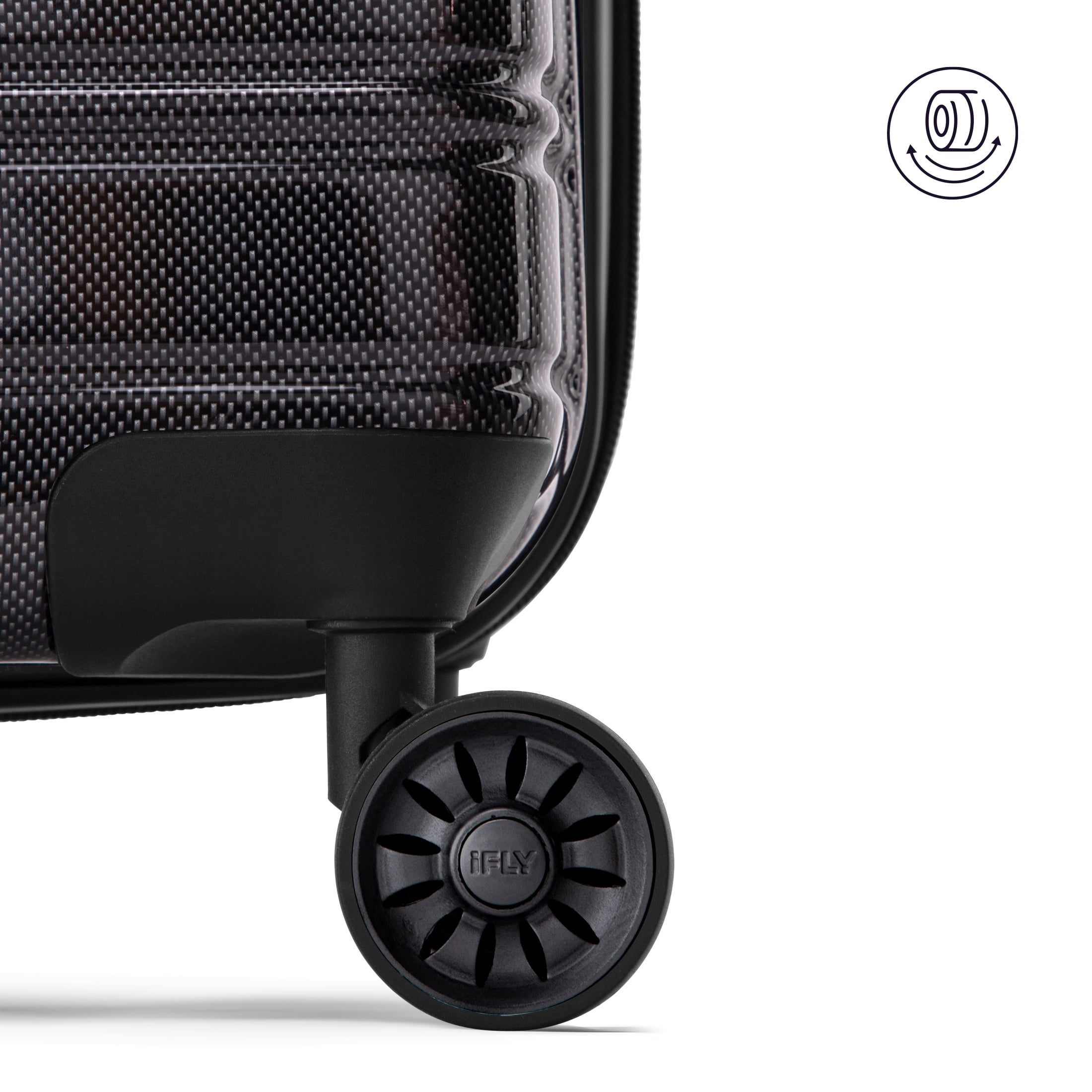 iFLY Hardside Luggage Fibertech 20 Inch Carry-on Luggage, Black