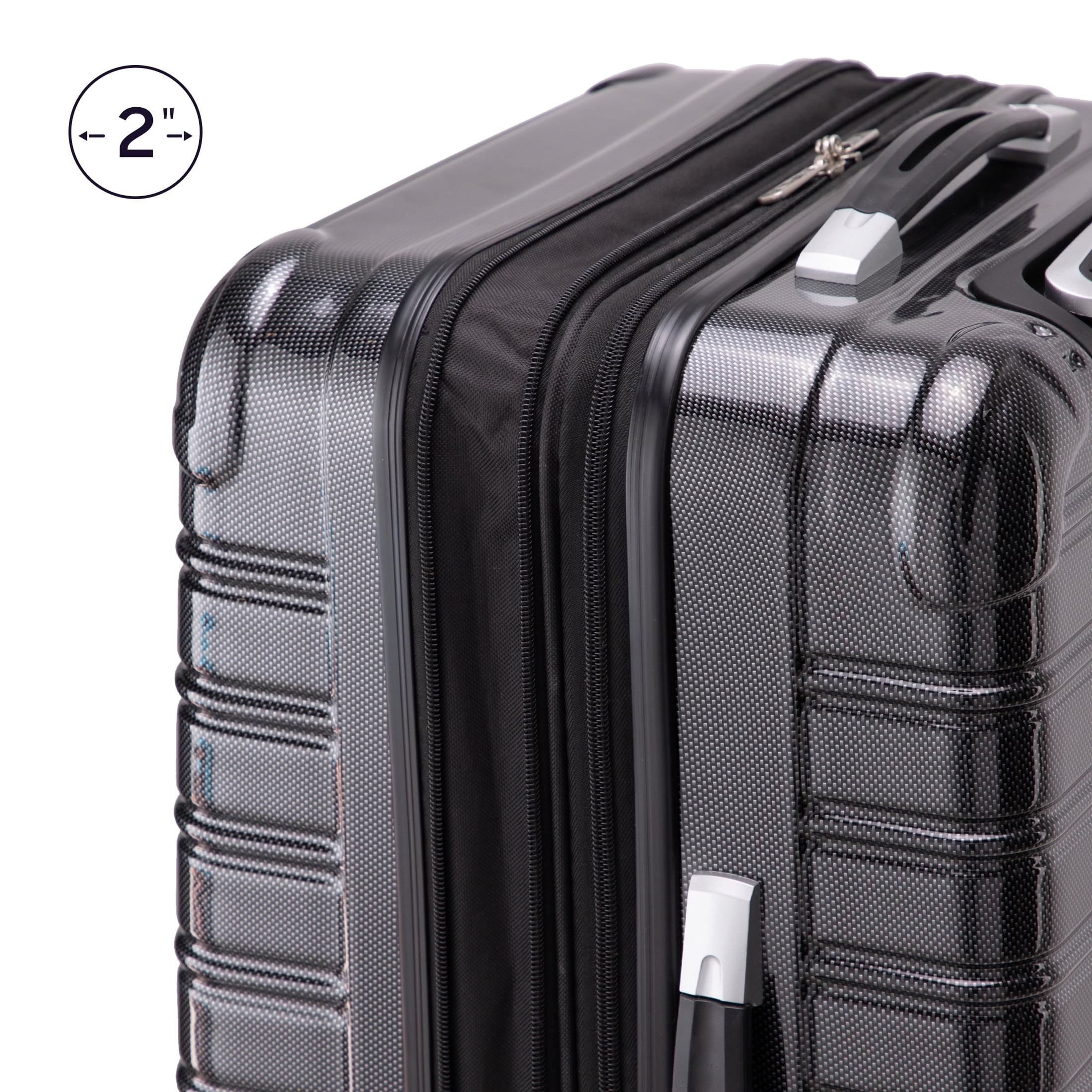 iFLY Hardside Luggage Fibertech 20 Inch Carry-on Luggage, Black