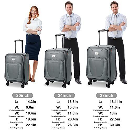 Verdi 20" Expandable Softside Luggage with Spinner Wheels