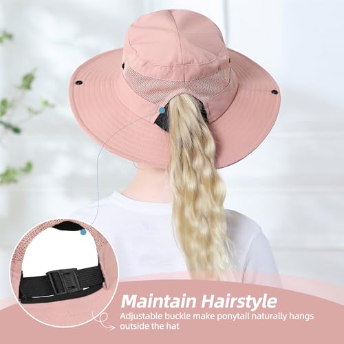 Zando Kids Sun Hat with Ponytail Hole UPF 50+