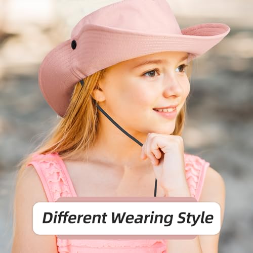 Zando Kids Sun Hat with Ponytail Hole UPF 50+