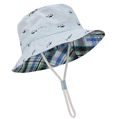 Durio Kids Sun Hat UPF 50+ Reversible Bucket Hat