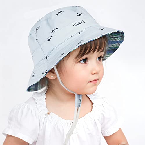 Durio Kids Sun Hat UPF 50+ Reversible Bucket Hat
