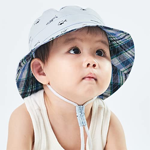 Durio Kids Sun Hat UPF 50+ Reversible Bucket Hat