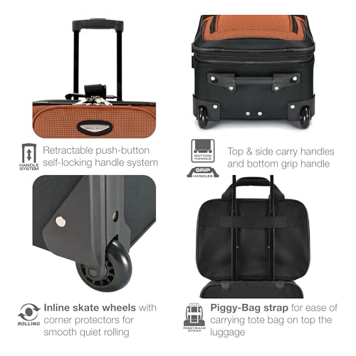 Orange 29-Inch Rolling Luggage