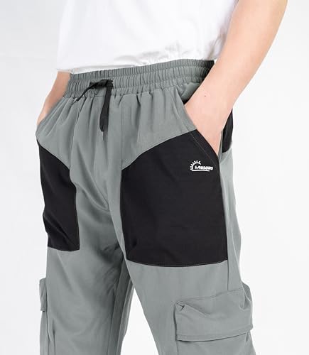 Boys Lightweight Cargo Joggers for Hiking - Size 6-7