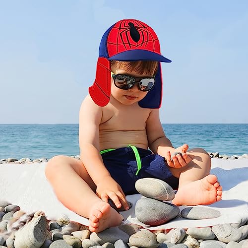 Kids Spider Legionnaires Swim Cap Flap Hat, 2-4 Years