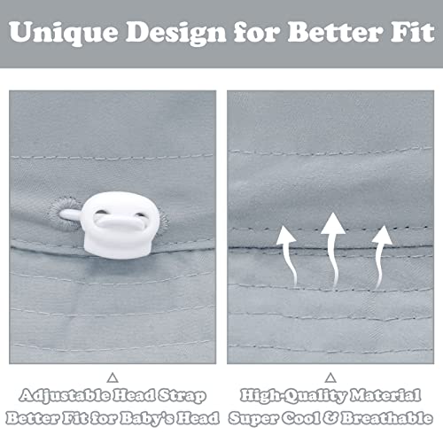 Adjustable UPF 50+ Sun Protection Baby Bucket Hat