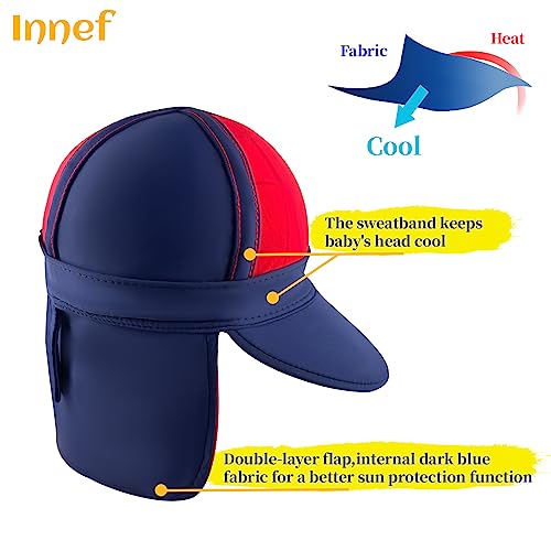 Kids Spider Legionnaires Swim Cap Flap Hat, 2-4 Years