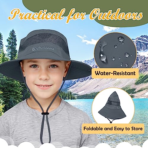 Zando Kids Sun Protective Safari Hat Dark Grey