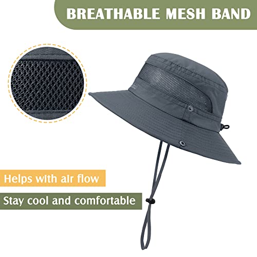 Zando Kids Sun Protective Safari Hat Dark Grey