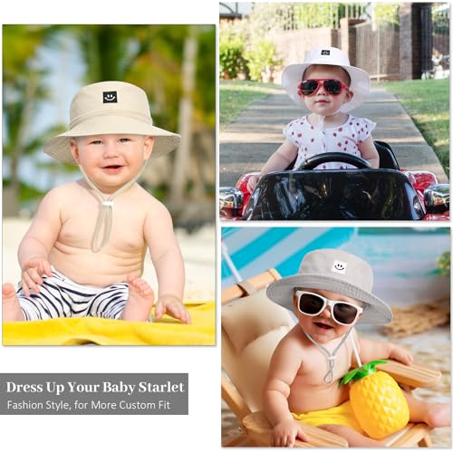 Kids smiley face sun hat for beach travel