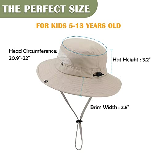 Zando Kids Sun Protective Safari Hat Dark Grey