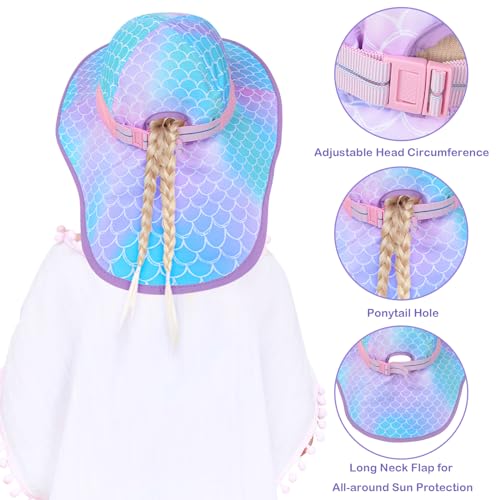 Kids Anti-UV Wide Brim Sun Hat - UPF 50+