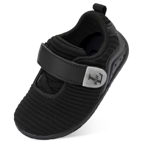 L-RUN Kids Barefoot Sneakers Breathable Black Sizes 9-9.5
