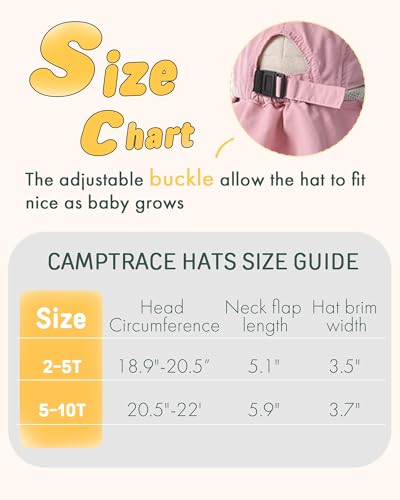 Kids Sun Hat with Neck Flap UPF 50+ UV Protection