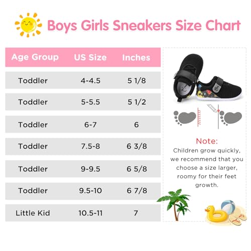 L-RUN Kids Barefoot Sneakers Breathable Black Sizes 9-9.5