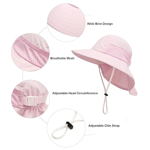 Kids Recreational UV Protection Sun Hat - Pink