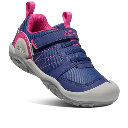 KEEN Unisex-Child Knotch Peak Sneakers, Blue/Pink, Size 7