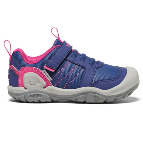 KEEN Unisex-Child Knotch Peak Sneakers, Blue/Pink, Size 7