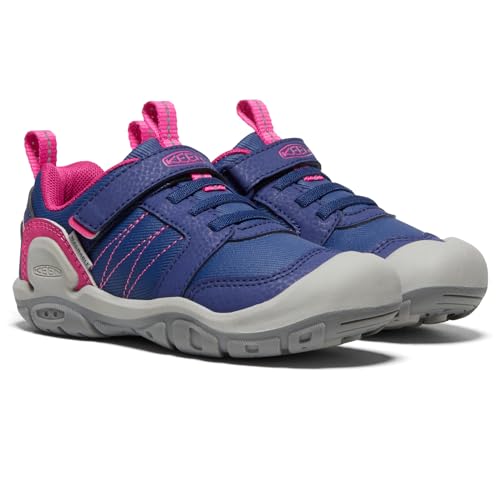 KEEN Unisex-Child Knotch Peak Sneakers, Blue/Pink, Size 7