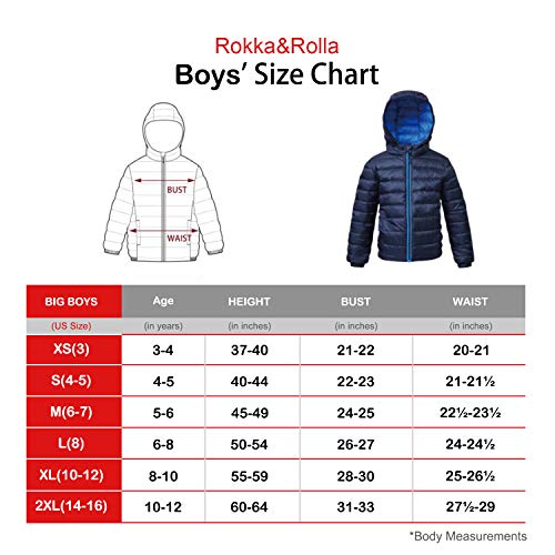 Rokka&Rolla Lightweight Packable Boys' Down Puffer Jacket