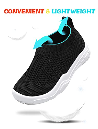 JOINFREE Kids Sock Sneakers Black 7 Toddler