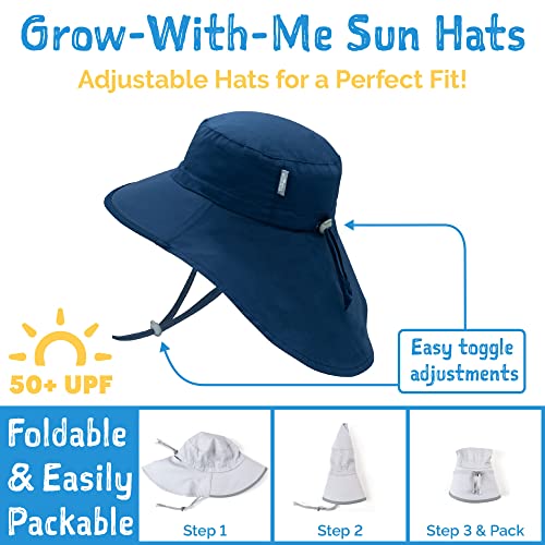 Yellow Flower Toddler Sun-Hat with Wide Brim