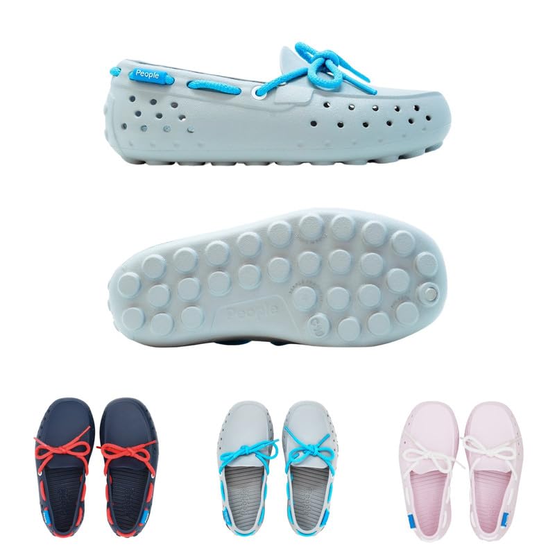 Kids Boat Shoes: Lightweight, Waterproof, Anti-Slip - Polar Grey