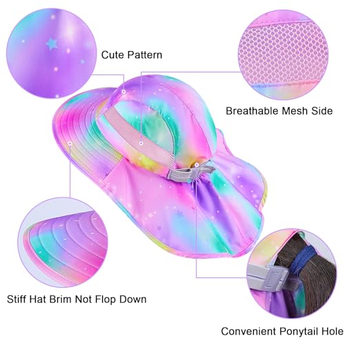 Unicorn Sun Hat with UV Protection for Kids