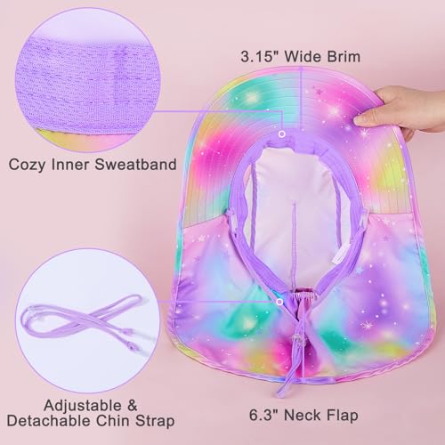 Unicorn Sun Hat with UV Protection for Kids