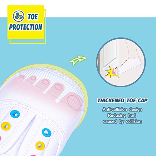 White Canvas Slip-on Sneakers for Kids on the Go