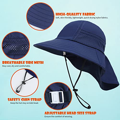 2-Pack UPF 50+ Sun Hats for Kids