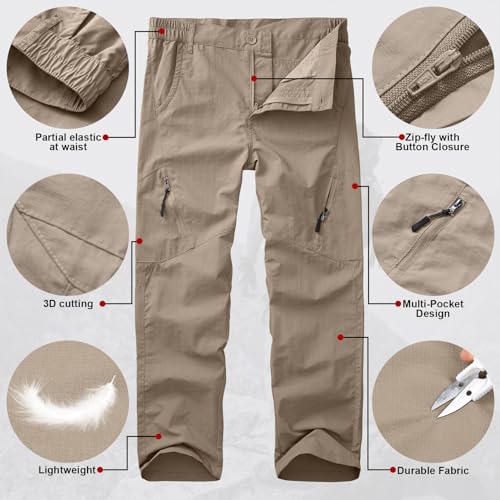 Youth Cargo Pants for Boys, Outdoor Travel Ready