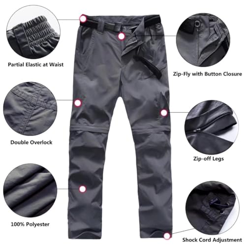 Kids Convertible Hiking Pants: Lightweight Quick Dry Cargo