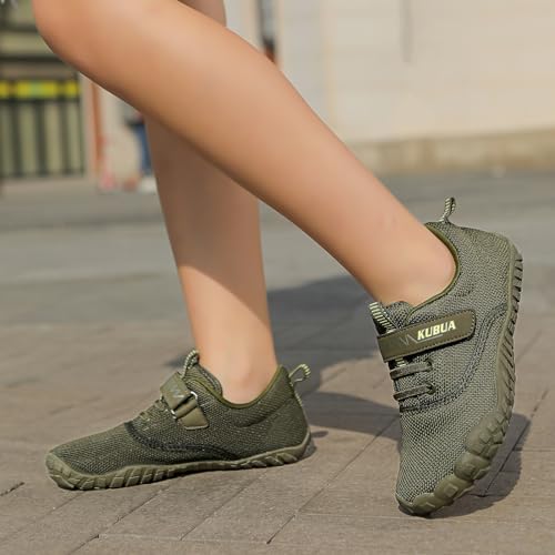 KUBUA Kids Barefoot Sports Shoes - Khaki, Size 9