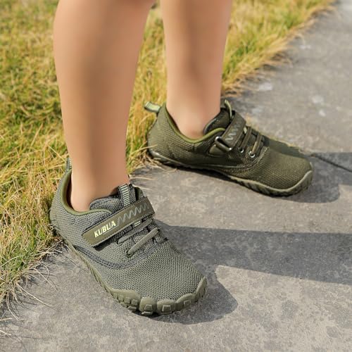KUBUA Kids Barefoot Sports Shoes - Khaki, Size 9