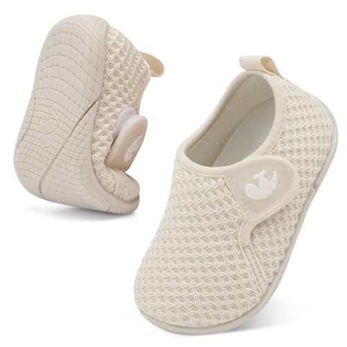 FEETCITY Toddler Barefoot Walking Shoes Sneakers Beige