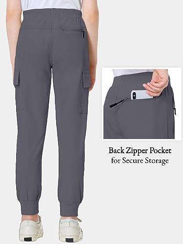 Girl's High Waist Cargo Pants for Kids Travel