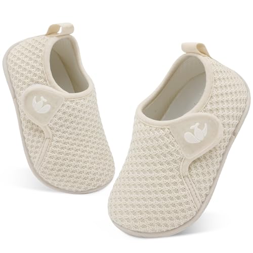 FEETCITY Toddler Barefoot Walking Shoes Sneakers Beige